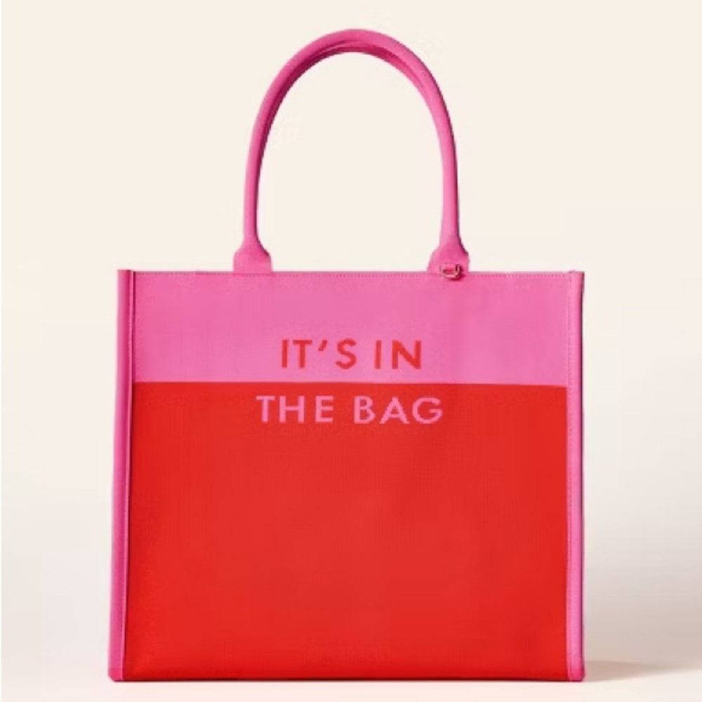 Kate Spade “ It’s in The Bag “ Pink and red Tote Bag - Picture 3 of 5
